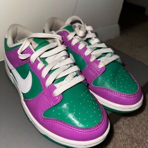 Kids Green and Purple Sneakers